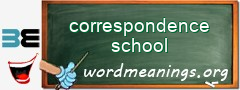 WordMeaning blackboard for correspondence school